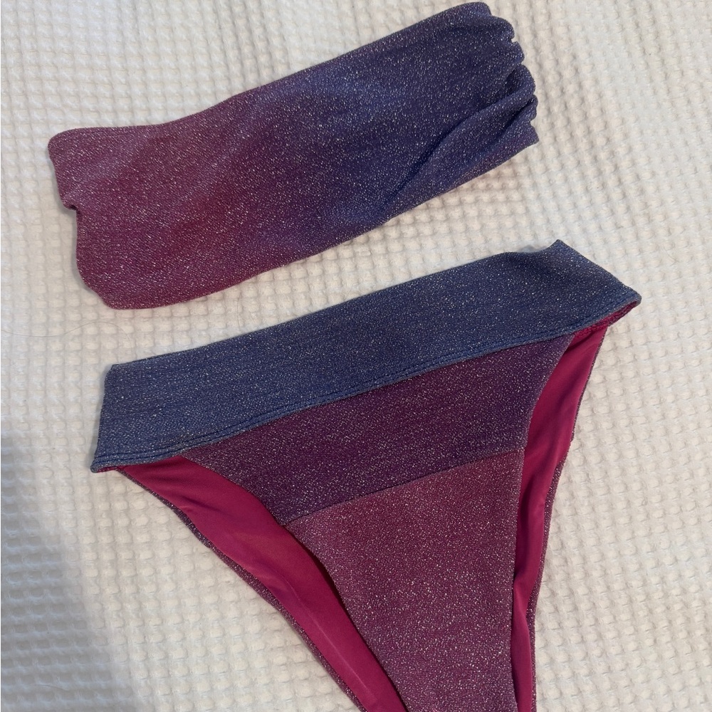 Beach Riot Shimmery Ombre Bikini Set – Size S